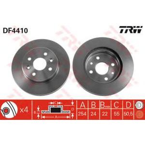 спирачен диск TRW DF4410