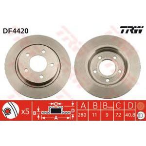 спирачен диск TRW DF4420