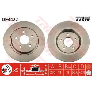 спирачен диск TRW DF4422