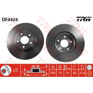 спирачен диск TRW DF4424 