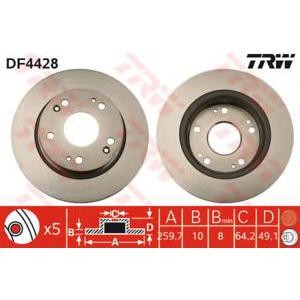 спирачен диск TRW DF4428 