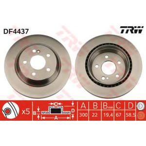 спирачен диск TRW DF4437 