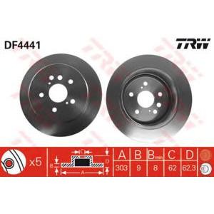 спирачен диск TRW DF4441 