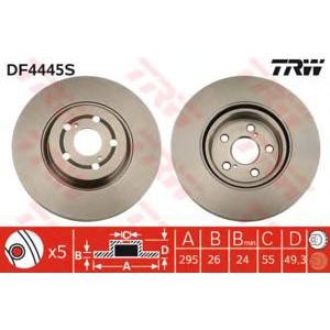 спирачен диск TRW DF4445S 