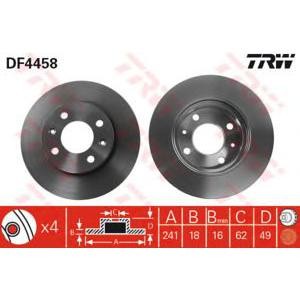 спирачен диск TRW DF4458 