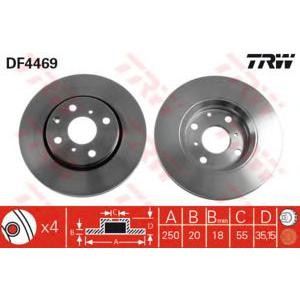 спирачен диск TRW DF4469