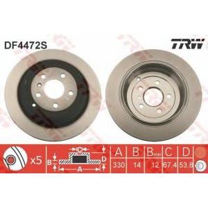 спирачен диск TRW DF4472S