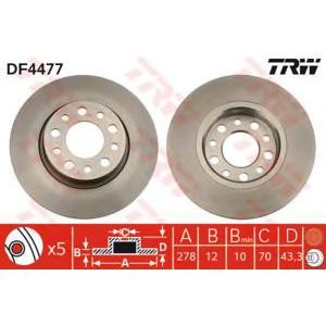 спирачен диск TRW DF4477