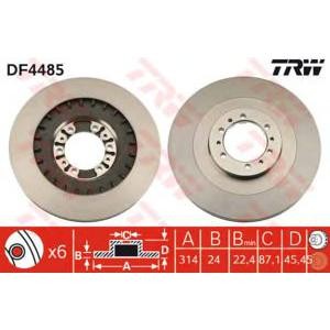 спирачен диск TRW DF4485