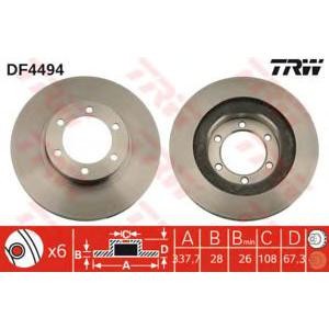 спирачен диск TRW DF4494 