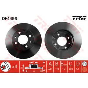 спирачен диск TRW DF4496 