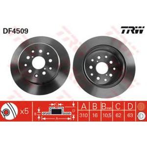 спирачен диск TRW DF4509 