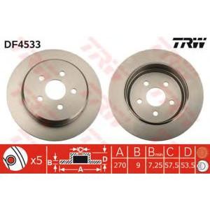 спирачен диск TRW DF4533