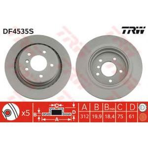 спирачен диск TRW DF4535S 