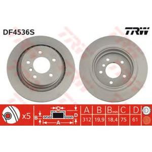 спирачен диск TRW DF4536S 