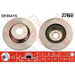 спирачен диск TRW DF4541S 