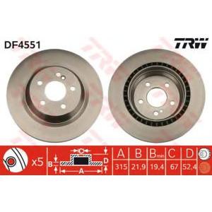 спирачен диск TRW DF4551 