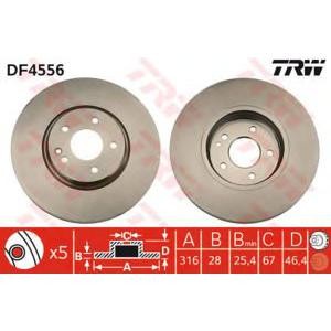 спирачен диск TRW DF4556 