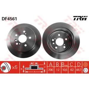 спирачен диск TRW DF4561 
