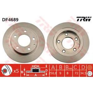 спирачен диск TRW DF4689