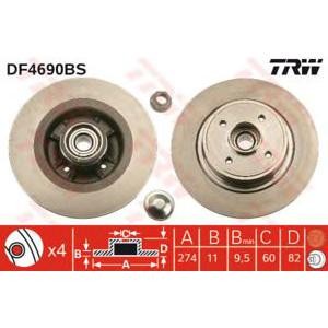 спирачен диск TRW DF4690BS