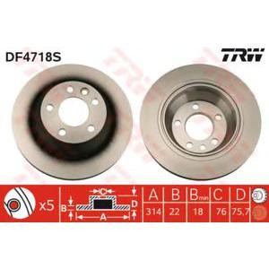 спирачен диск TRW DF4718S 
