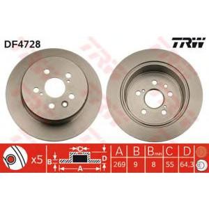 спирачен диск TRW DF4728