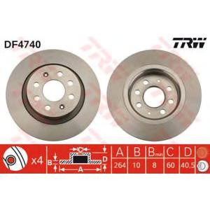 спирачен диск TRW DF4740 