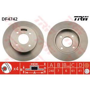 спирачен диск TRW DF4742