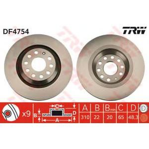 спирачен диск TRW DF4754 