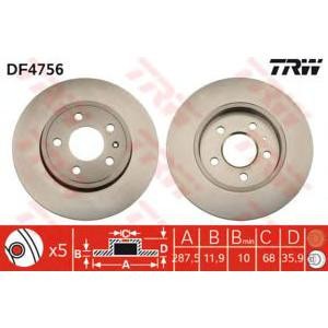 спирачен диск TRW DF4756 