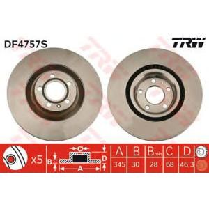 спирачен диск TRW DF4757S 