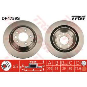 спирачен диск TRW DF4759S 