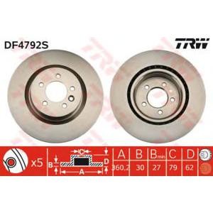 спирачен диск TRW DF4792S 