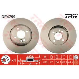 спирачен диск TRW DF4799 