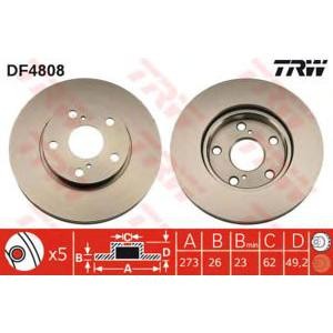 спирачен диск TRW DF4808 