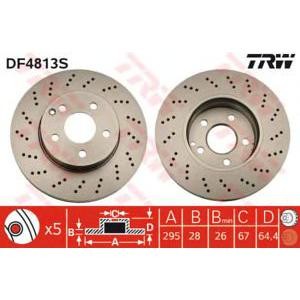 спирачен диск TRW DF4813S 