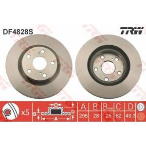 спирачен диск TRW DF4828S 