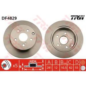 спирачен диск TRW DF4829 