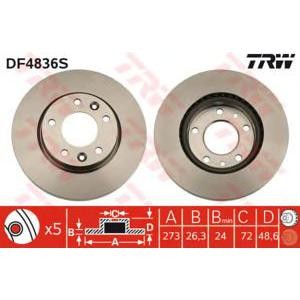 спирачен диск TRW DF4836S