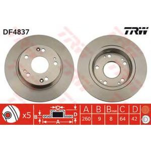 спирачен диск TRW DF4837 