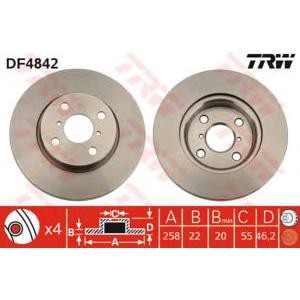 спирачен диск TRW DF4842 
