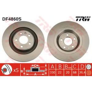 спирачен диск TRW DF4860S 