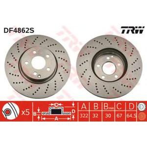 спирачен диск TRW DF4862S 