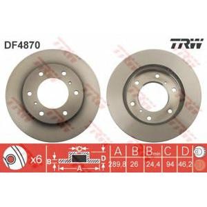 спирачен диск TRW DF4870