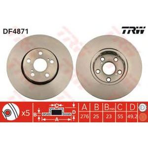 спирачен диск TRW DF4871