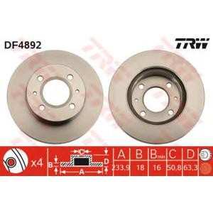 спирачен диск TRW DF4892
