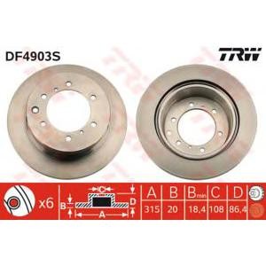 спирачен диск TRW DF4903S