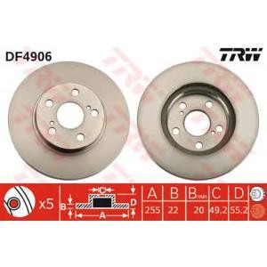спирачен диск TRW DF4906