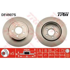 спирачен диск TRW DF4907S